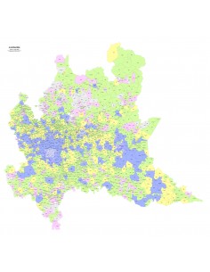 Mappa dei comuni e CAP della Lombardia PowerPoint 2
