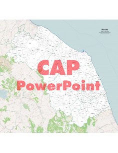 Mappa dei comuni e CAP delle Marche PowerPoint