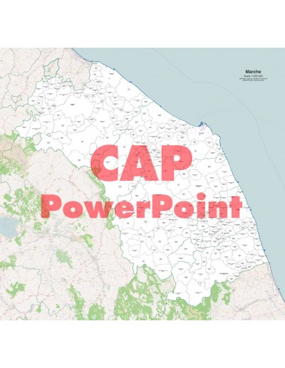 Mappa dei comuni e CAP delle Marche PowerPoint