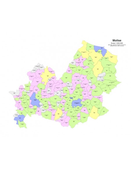 Mappa dei comuni e CAP del Molise PowerPoint