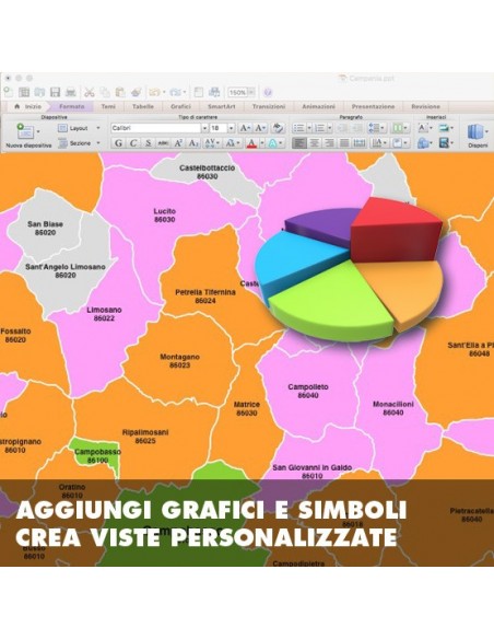 Mappa dei comuni e CAP del Molise PowerPoint