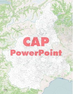 Mappa dei comuni e CAP del Piemonte PowerPoint