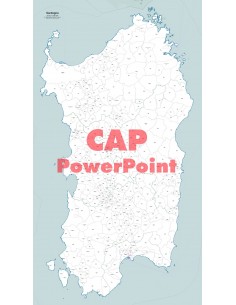 Mappa dei comuni e CAP della Sardegna PowerPoint
