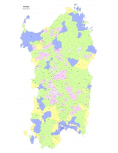 Mappa dei comuni e CAP della Sardegna PowerPoint 2