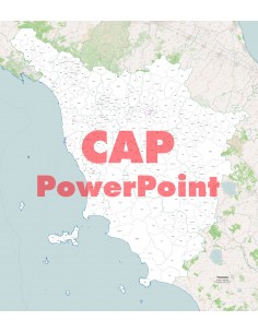Mappa dei comuni e CAP della Toscana PowerPoint