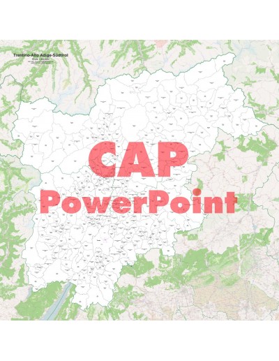 Mappa dei comuni e CAP del Trentino Alto Adige...