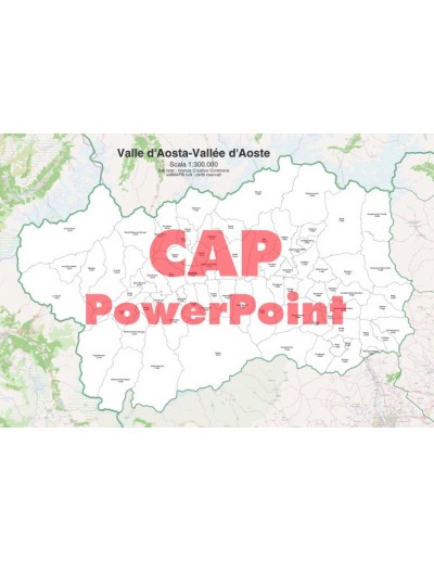 Mappa dei comuni e CAP della Valle d'Aosta PowerPoint