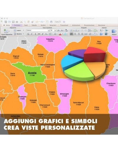 Mappa dei comuni e CAP della Valle d'Aosta...