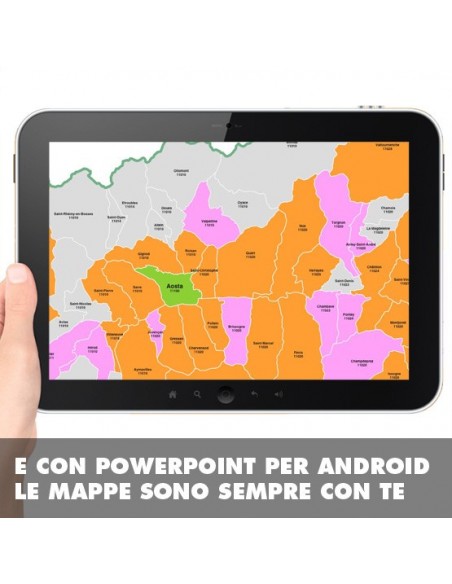 Mappa dei comuni e CAP della Valle d'Aosta PowerPoint
