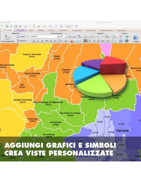 Mappa dei comuni e CAP del Veneto PowerPoint