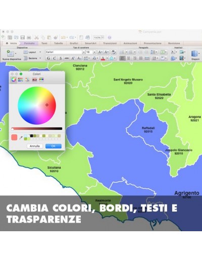 Mappa dei comuni e CAP della provincia di...