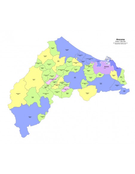 Mappa dei comuni e CAP della provincia di Ancona PowerPoint