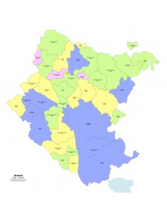 Mappa dei comuni e CAP della provincia di Arezzo PowerPoint 2