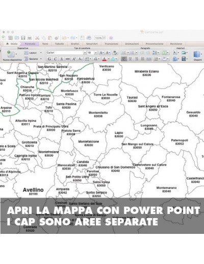 Mappa dei comuni e CAP della provincia di...