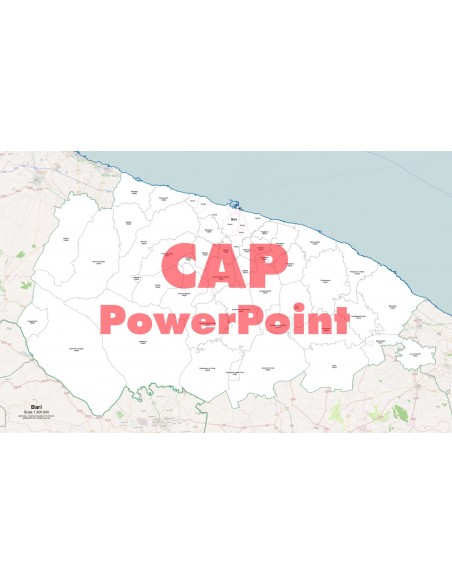 Mappa dei comuni e CAP della provincia di Bari PowerPoint