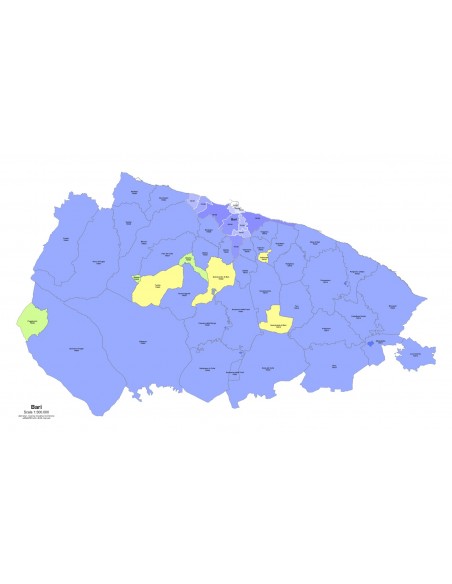 Mappa dei comuni e CAP della provincia di Bari PowerPoint