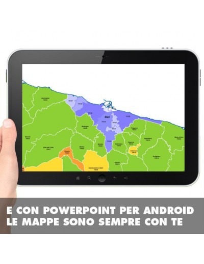 Mappa dei comuni e CAP della provincia di Bari...