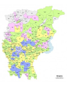 Mappa dei comuni e CAP della provincia di Bergamo PowerPoint 2