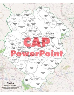Mappa dei comuni e CAP della provincia di Biella PowerPoint
