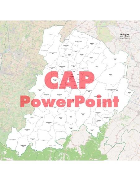 Mappa dei comuni e CAP della provincia di Bologna PowerPoint