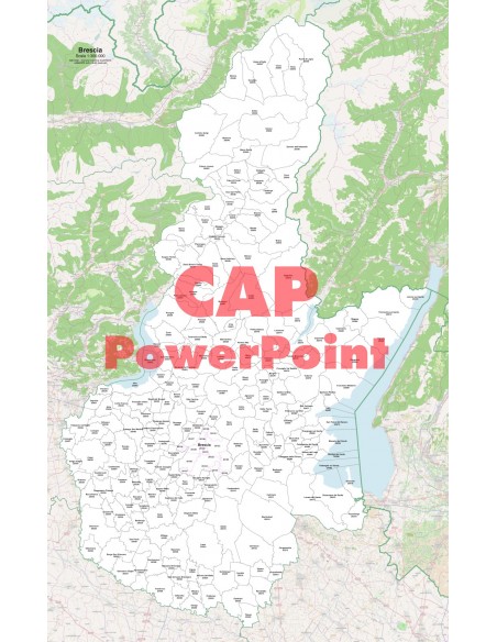 Mappa dei comuni e CAP della provincia di Brescia PowerPoint