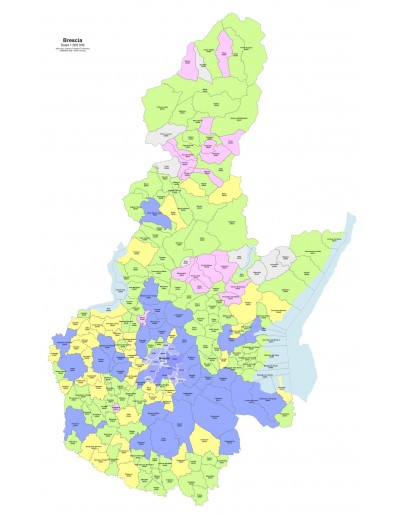 Mappa dei comuni e CAP della provincia di...