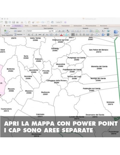 Mappa dei comuni e CAP della provincia di...