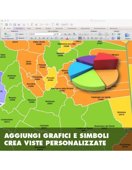 Mappa dei comuni e CAP della provincia di Brescia PowerPoint