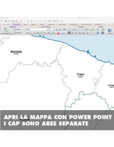 Mappa dei comuni e CAP della provincia di...