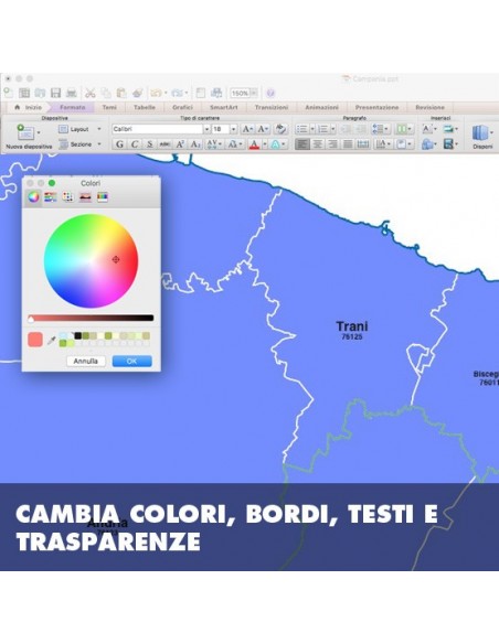 Mappa dei comuni e CAP della provincia di Barletta PowerPoint