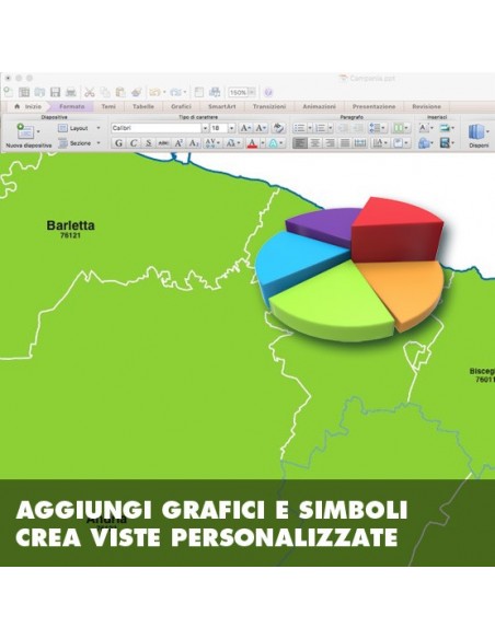 Mappa dei comuni e CAP della provincia di Barletta PowerPoint
