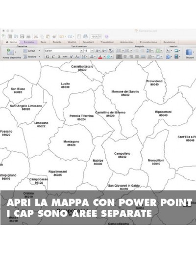 Mappa dei comuni e CAP della provincia di...