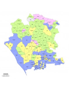 Mappa dei comuni e CAP della provincia di Caserta PowerPoint 2