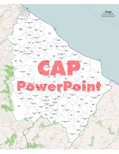 Mappa dei comuni e CAP della provincia di Chieti PowerPoint