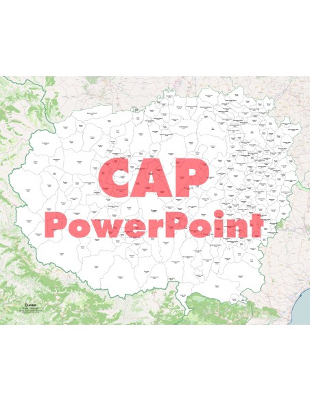 Mappa dei comuni e CAP della provincia di Cuneo PowerPoint