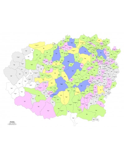 Mappa dei comuni e CAP della provincia di Cuneo...