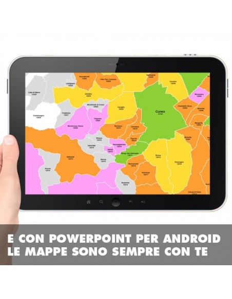 Mappa dei comuni e CAP della provincia di Cuneo PowerPoint