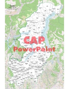 Mappa dei comuni e CAP della provincia di Como PowerPoint