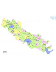Mappa dei comuni e CAP della provincia di Cremona PowerPoint 2