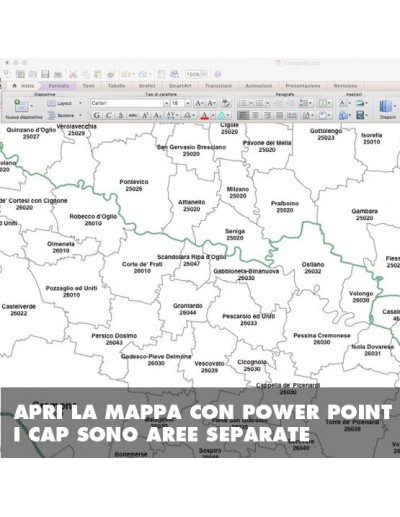 Mappa dei comuni e CAP della provincia di...