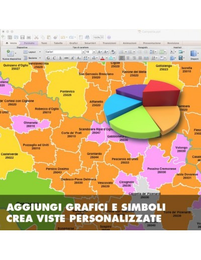 Mappa dei comuni e CAP della provincia di...
