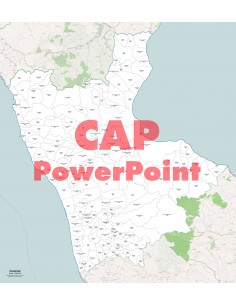 Mappa dei comuni e CAP della provincia di Cosenza PowerPoint