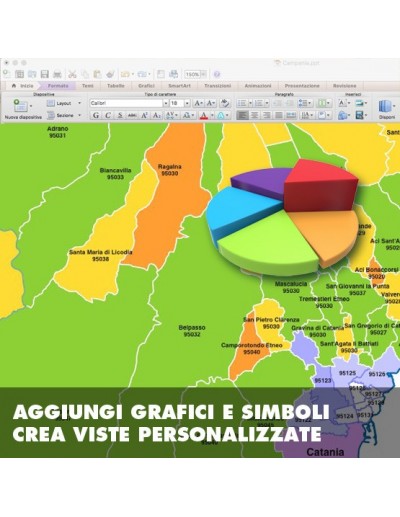 Mappa dei comuni e CAP della provincia di...