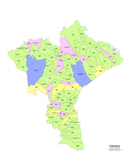 Mappa dei comuni e CAP della provincia di Catanzaro PowerPoint