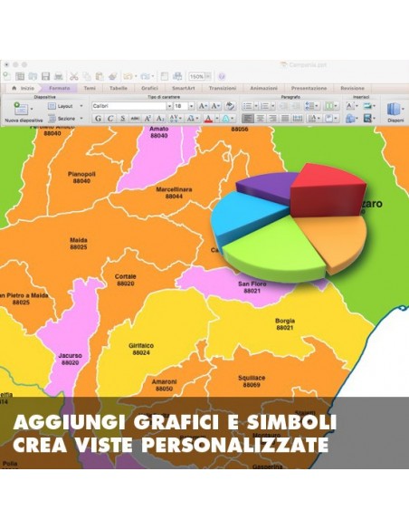Mappa dei comuni e CAP della provincia di Catanzaro PowerPoint