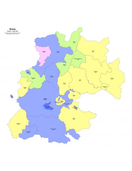 Mappa dei comuni e CAP della provincia di Enna PowerPoint