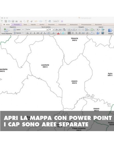Mappa dei comuni e CAP della provincia di Enna...