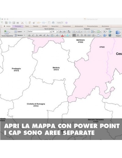 Mappa dei comuni e CAP della provincia di...