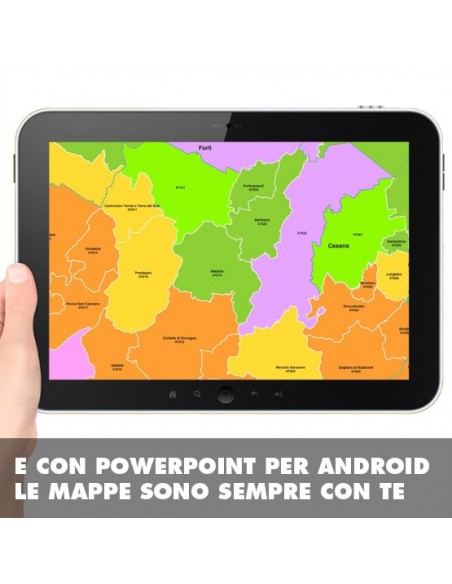 Mappa dei comuni e CAP della provincia di Forlì-Cesena PowerPoint
