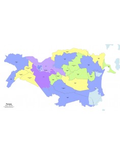 Mappa dei comuni e CAP della provincia di Ferrara PowerPoint 2